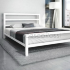 Белая кровать в стиле Лофт «Аристо»,  NEW 200х180см