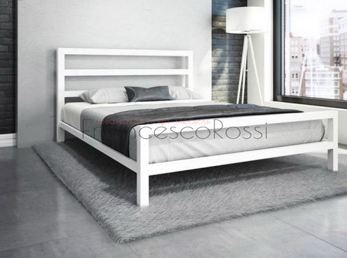 Белая кровать в стиле Лофт «Аристо»,  NEW 200х180см