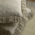 Чехол для подушки Delcie бежевый хлопковый 45 х 45 см С бахромой из джута