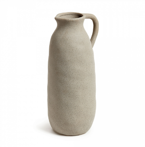 Керамическая ваза Yandi с бежевой отделкой 35,5 см