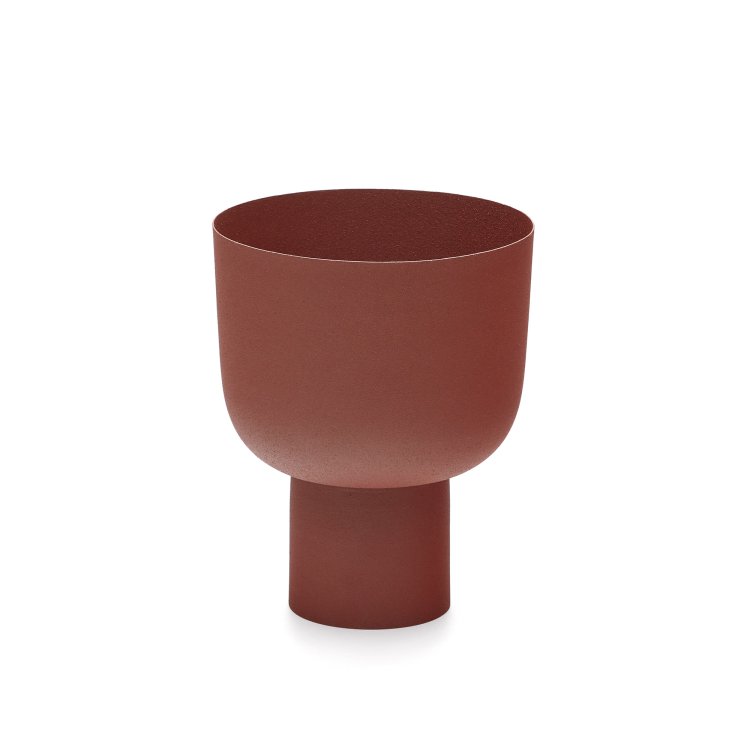 Металлическая ваза Hilari терракотовая 21,5 см