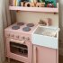 Детская игровая кухня (светло-розовый)