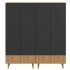 Шкаф 4х створчатый Frida 12 с черными фасадами 839412
