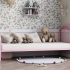 Кровать металлическая Эвора-1, 190х90см розовая