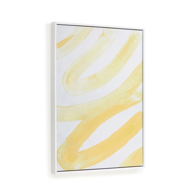 Картина Lien в бело-желтом цвете 50 х 70 см