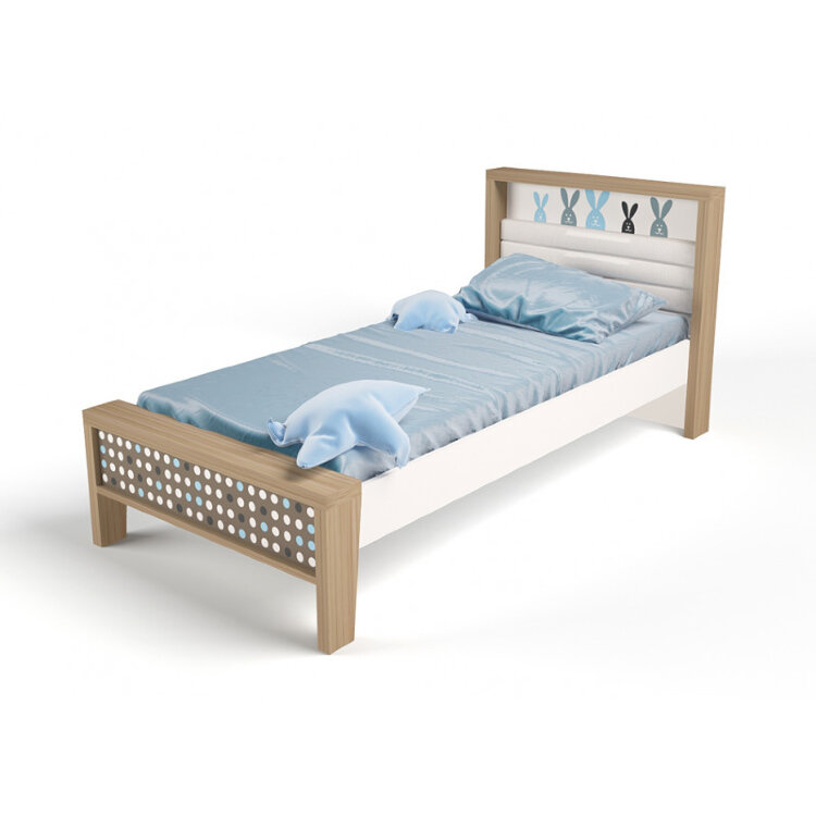 Кровать 190х120 №1 MIX BUNNY (голубой)
