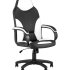 Кресло компьютерное игровое Кронос экокожа черный/белый