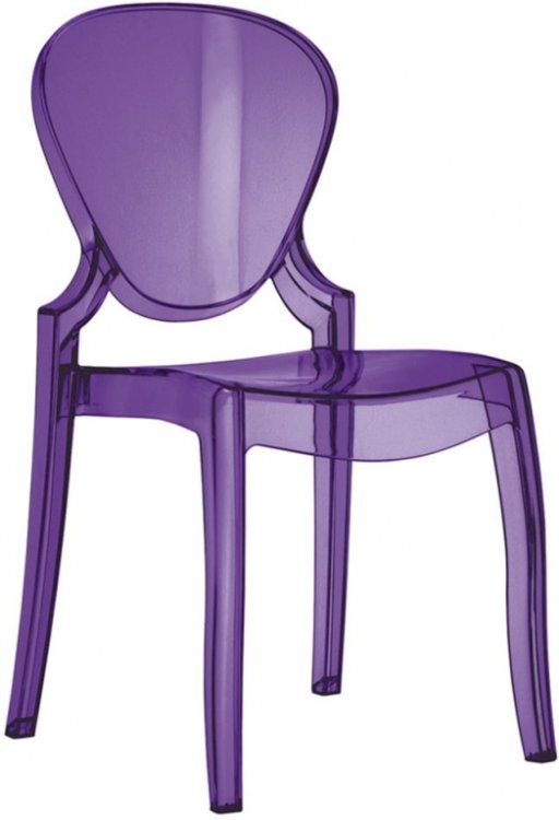 Стул прозрачный Queen фиолетовый 015/650VL