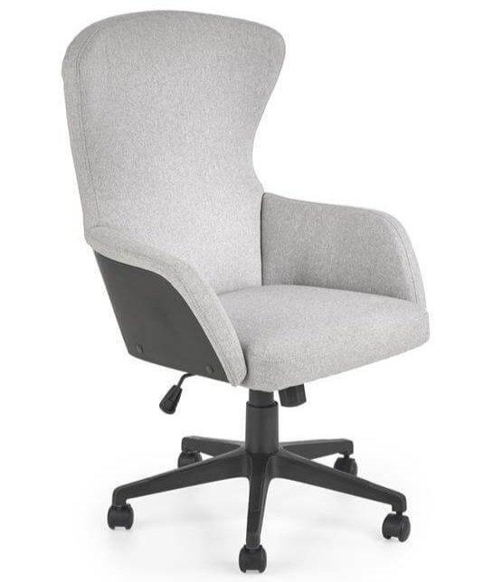 Кресло компьютерное Halmar DOVER (светло-серый/черный)