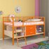 Кровать-чердак Севилья - Мини Я, оранжевый/оранжевый