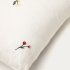 Чехол на подушку Sadurni из белого льна с цветочной вышивкой, 30 х 50 см