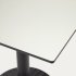 Квадратный уличный стол Tiaret белого цвета с черной металлической ножкой 68 х 68 см