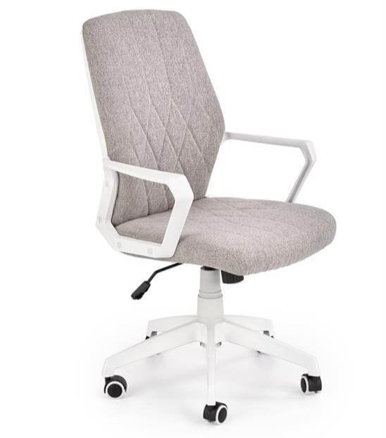 Кресло компьютерное Halmar SPIN 2 (белый/светло-серый)