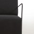 Кресло Gamer из черной ткани букле и металла с черной отделкой