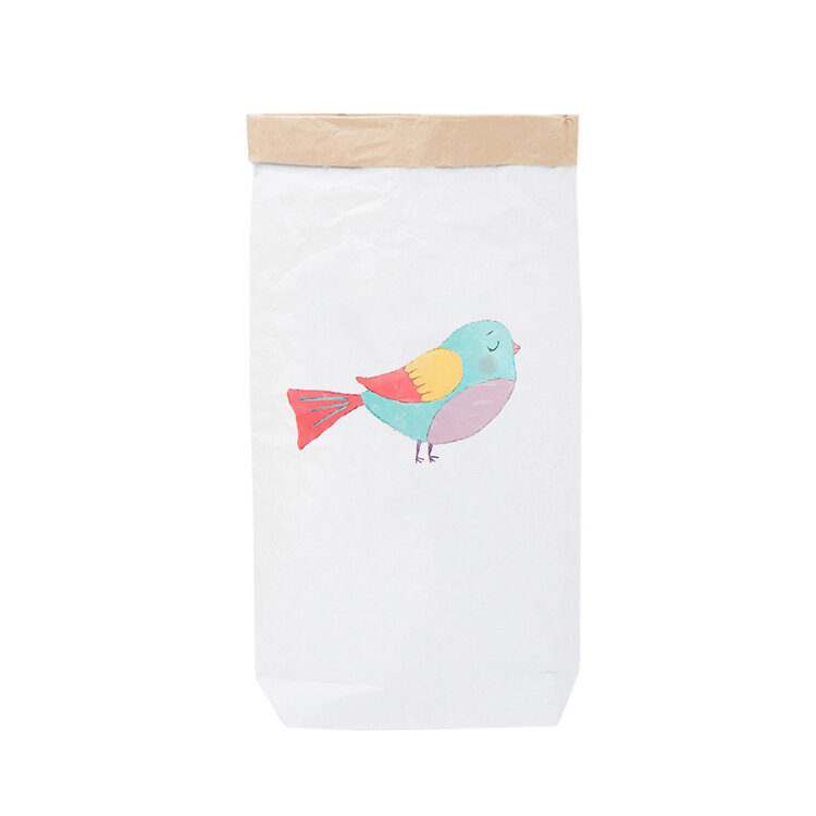 Эко-мешок для игрушек из крафт бумаги «Птичка»