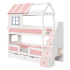 Лестница с ящиками home (белый/розовый)