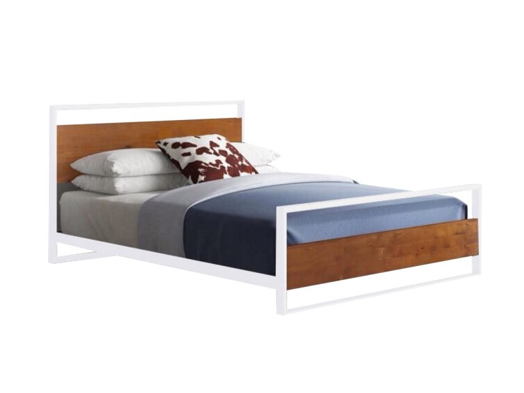 Кровать в стиле лофт Шелби 1.6 белая
