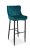 Барный стул Signal Colin B VelvetH-1 зеленый/черный матовый