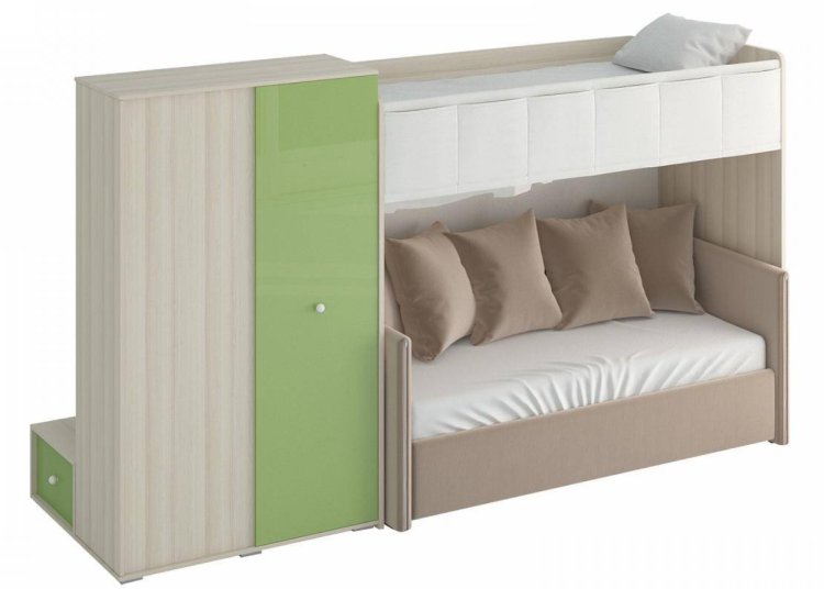Двухъярусная кровать Play 25 с гардеробом 340618