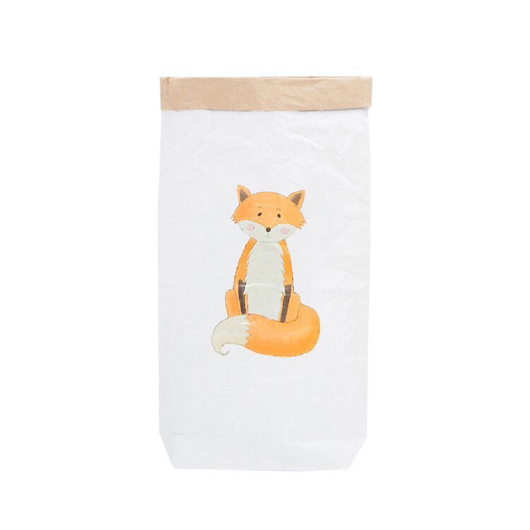 Эко-мешок для игрушек из крафт бумаги «Лисичка»