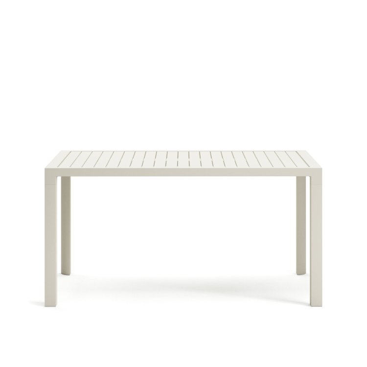 Алюминиевый уличный стол Culip с порошковым покрытием белого цвета 150 х 77 см
