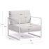 Уличное кресло Comova из алюминия белое с белым алюминиевым каркасом