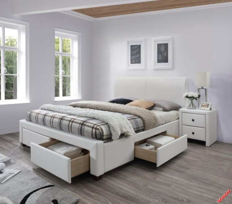 Кровать Halmar MODENA 2 (белый) 160/200