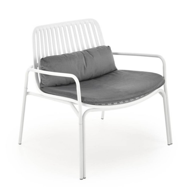 Кресло Halmar MELBY (белый/серый)