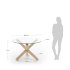Стол Arendal 120 см дуб, стекло