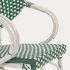 Кресло уличное Marilyn из белого алюминия и зеленого синтетического ротанга
