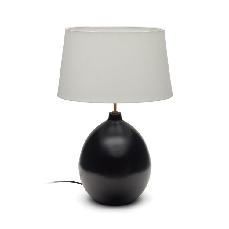 Металлическая настольная лампа Foixa с черной отделкой