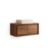 Мебель для ванной Kenta из массива тика с ореховой отделкой, 90 х 45 см