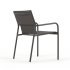 Алюминиевый стул Zaltana для улицы, окрашенный в черный матовый цвет