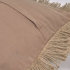 Чехол для подушки Delcie бежевый 60 х 60 см с бахромой из джута