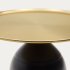 Круглый приставной столик Liuva из золотого металла 52 см
