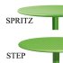 Стол пластиковый обеденный Spritz + Spritz Mini зеленый 003/4005816000