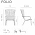 Лаунж-кресло пластиковое Folio зеленое 003/403001600004