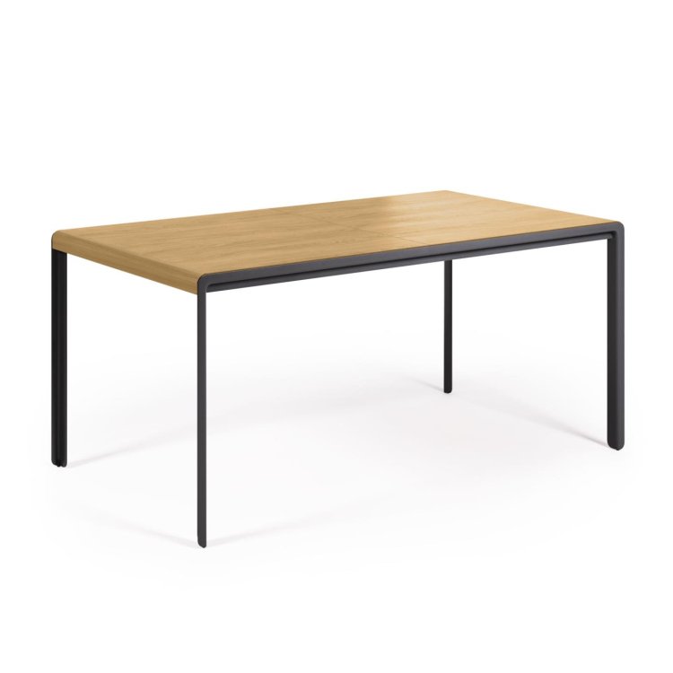 Раздвижной стол Nadyria с дубовым шпоном и стальными ножками160 (200) х 90 см
