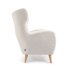 Кресло Patio из белого флиса с ножками из натурального каучука