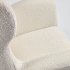 Кресло Patio из белого флиса с ножками из натурального каучука