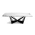 Стол обеденный керамический CT2061-RE-MARMOL - Negro /1053 черные ножки 220 x 120 x 75