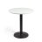 Круглый стол Tiaret из меламина белого цвета с черной металлической ножкой 69,5 см