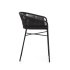 Веревочный полубарный стул Yanet черного цвета 65 см