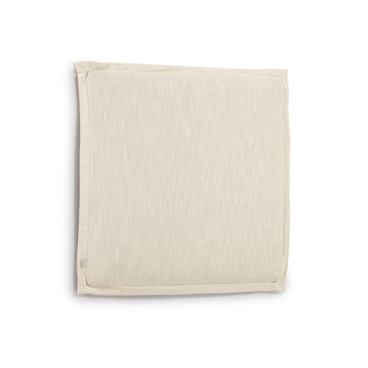 Изголовье из льняной ткани белого цвета Tanit со съемным чехлом 106 х 106 см