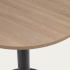 Круглый стол Tiaret из меламина в натуральной отделке с черной металлической ножкой 69,5 см