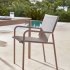 Алюминиевый стул Zaltana для улицы, окрашенный в коричневый матовый цвет