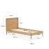 Кровать Lenon из шпона дуба для матраса 90 х 200 см
