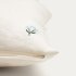 Чехол на подушку Sadurni из белого льна с цветочной вышивкой, 45 х 45 см