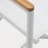 Складной стул Llado из белого алюминия с подлокотниками из массива тика