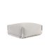 Пуф квадратный Square 101 х 101 см, светло-серый, белый алюминий, для садового модульного дивана
